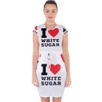 I love white sugar Capsleeve Drawstring Dress 