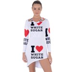 I love white sugar Asymmetric Cut-Out Shift Dress