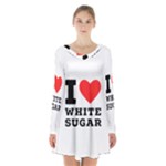 I love white sugar Long Sleeve Velvet V-neck Dress