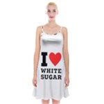 I love white sugar Spaghetti Strap Velvet Dress