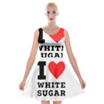 I love white sugar Velvet Skater Dress