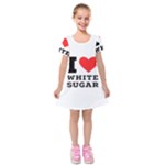 I love white sugar Kids  Short Sleeve Velvet Dress