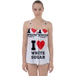 I love white sugar Babydoll Tankini Set