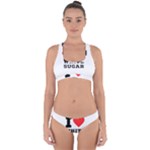 I love white sugar Cross Back Hipster Bikini Set