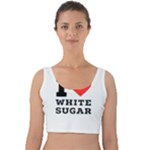 I love white sugar Velvet Crop Top