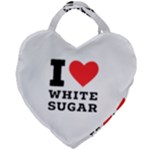 I love white sugar Giant Heart Shaped Tote