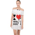 I love white sugar Off Shoulder Chiffon Dress