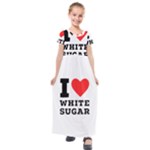 I love white sugar Kids  Short Sleeve Maxi Dress