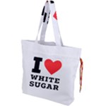 I love white sugar Drawstring Tote Bag