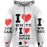 I love white sugar Kids  Zipper Hoodie Without Drawstring