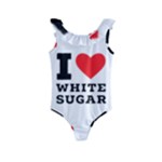 I love white sugar Kids  Frill Swimsuit
