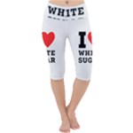 I love white sugar Lightweight Velour Cropped Yoga Leggings