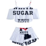 I love white sugar Kids  Off Shoulder Skirt Bikini