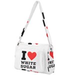 I love white sugar Front Pocket Crossbody Bag