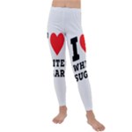 I love white sugar Kids  Lightweight Velour Leggings