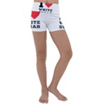 I love white sugar Kids  Lightweight Velour Yoga Shorts