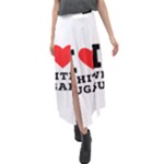 I love white sugar Velour Split Maxi Skirt
