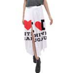 I love white sugar Velour Split Maxi Skirt