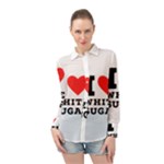 I love white sugar Long Sleeve Chiffon Shirt