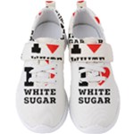 I love white sugar Men s Velcro Strap Shoes