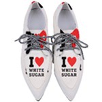 I love white sugar Pointed Oxford Shoes