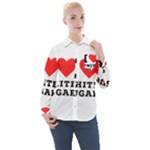 I love white sugar Women s Long Sleeve Pocket Shirt