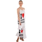 I love white sugar Cami Maxi Ruffle Chiffon Dress