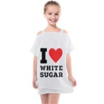 I love white sugar Kids  One Piece Chiffon Dress