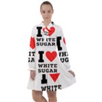 I love white sugar All Frills Chiffon Dress