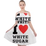 I love white sugar Cut Out Shoulders Chiffon Dress