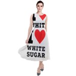 I love white sugar Round Neck Boho Dress