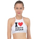 I love white sugar Racer Front Bikini Top