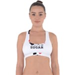 I love white sugar Cross Back Hipster Bikini Top 