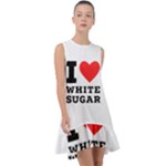 I love white sugar Frill Swing Dress