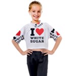 I love white sugar Kids Mock Neck Tee