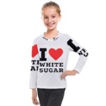 I love white sugar Kids  Long Mesh Tee