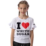 I love white sugar Kids  Cut Out Flutter Sleeves