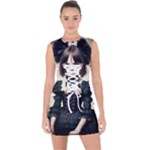 Cute Adorable Victorian Gothic Girl 4 Lace Up Front Bodycon Dress