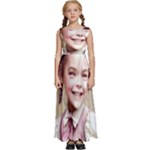 Cute Adorable Victorian Gothic Girl 5 Kids  Satin Sleeveless Maxi Dress