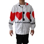 I love boysenberry  Kids  Hooded Windbreaker