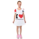 I love boysenberry  Kids  Short Sleeve Velvet Dress