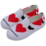 I love boysenberry  Kids  Canvas Slip Ons