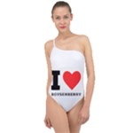 I love boysenberry  Classic One Shoulder Swimsuit