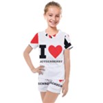 I love boysenberry  Kids  Mesh Tee and Shorts Set