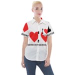 I love boysenberry  Women s Short Sleeve Pocket Shirt