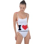 I love boysenberry  Tie Strap One Piece Swimsuit