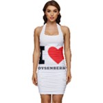 I love boysenberry  Sleeveless Wide Square Neckline Ruched Bodycon Dress