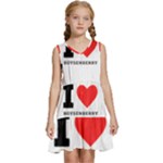 I love boysenberry  Kids  Sleeveless Tiered Mini Dress