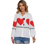 I love boysenberry  Women s Long Sleeve Button Up Shirt