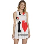 I love boysenberry  Sleeveless High Waist Mini Dress